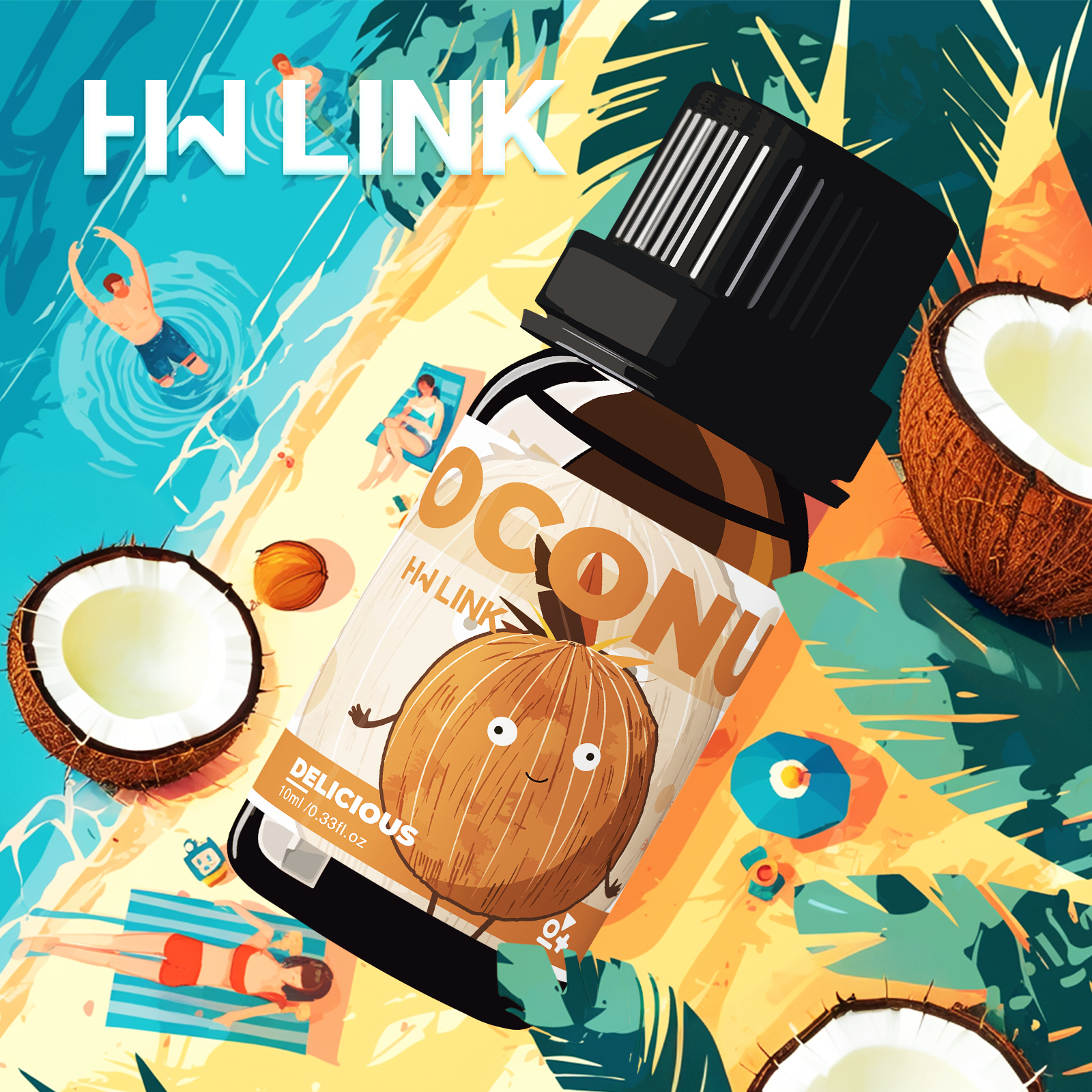 Candle Making Oils - 10ml Coconut Essential Oils Noix De