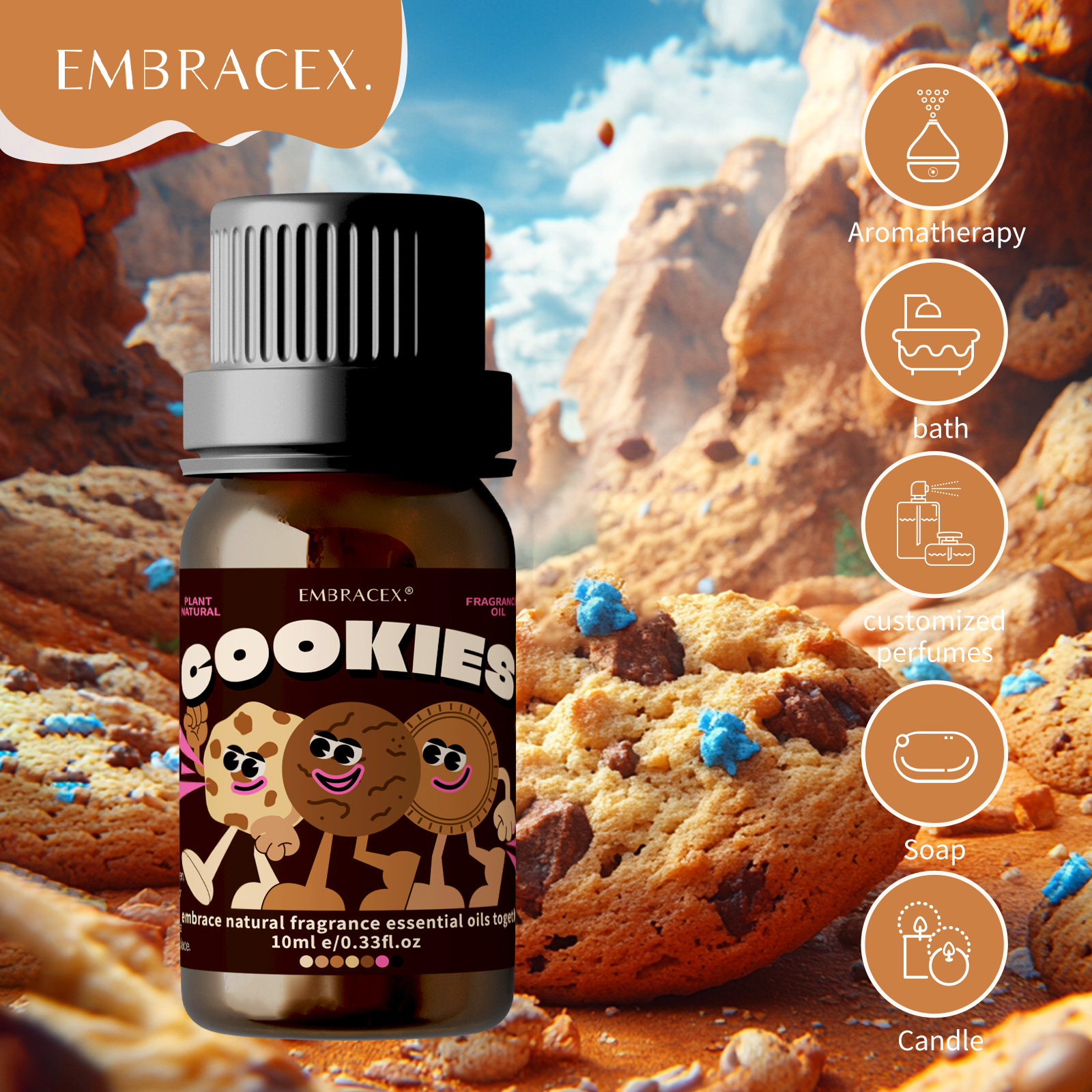 Candle Making Oils - 10ml Cookies Perfume Cookies Fragrance Essential
