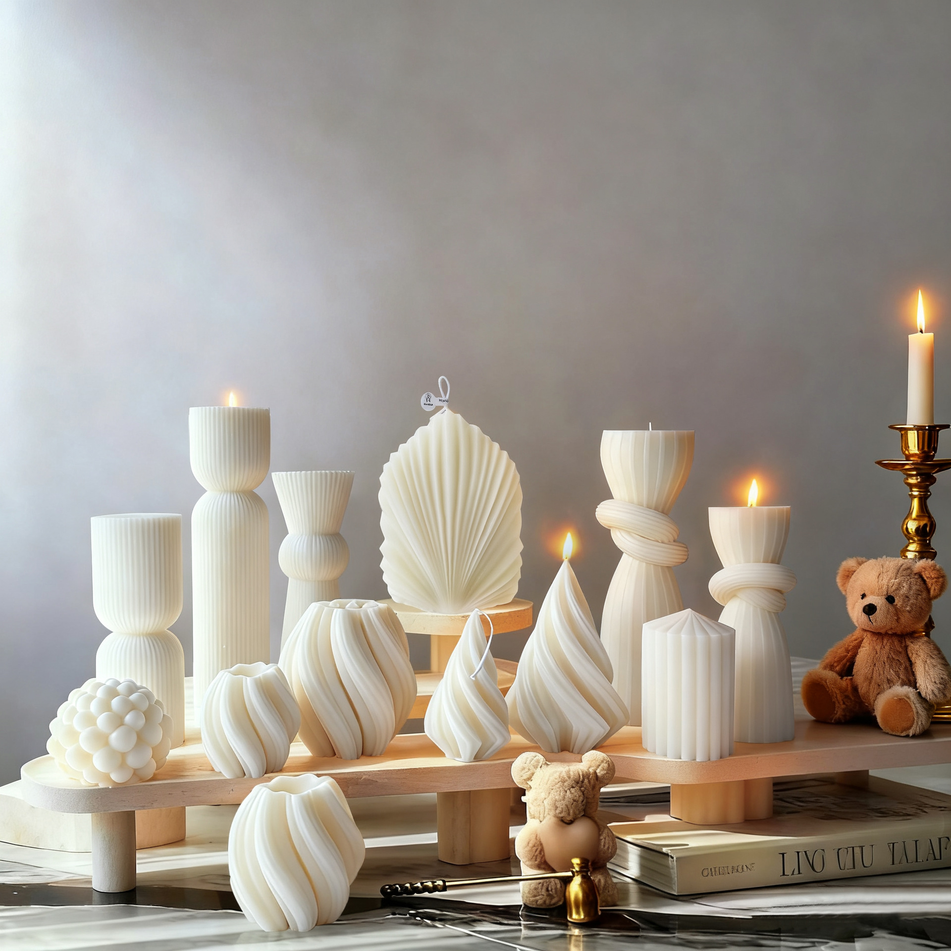 Candle Making Design - Nordic Minimalist White Scented Candle Atmosphere