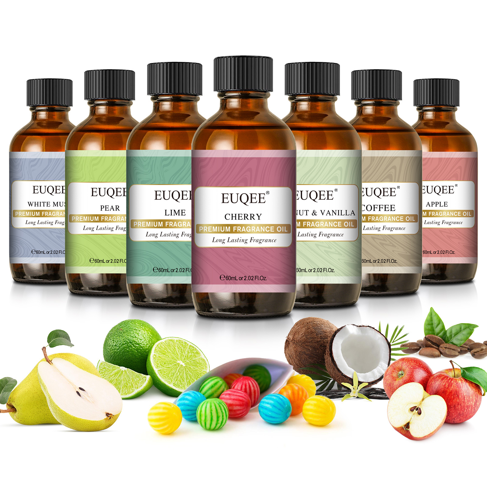 Candle Making Oils - EUQEE 60ml (2 Fl.Oz.) Leather Coffee
