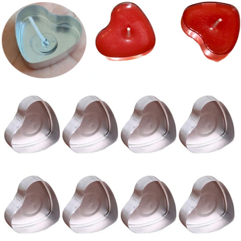 100 Sets Heart shaped Empty Al - Candle Making Reno 리뷰 및 가격
