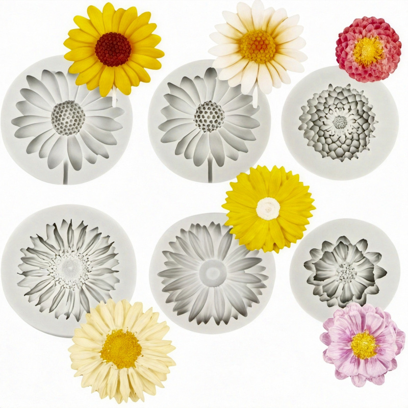 6 Pieces，Sunflower Daisy Silic - Candle Making Design 리뷰 및 가격