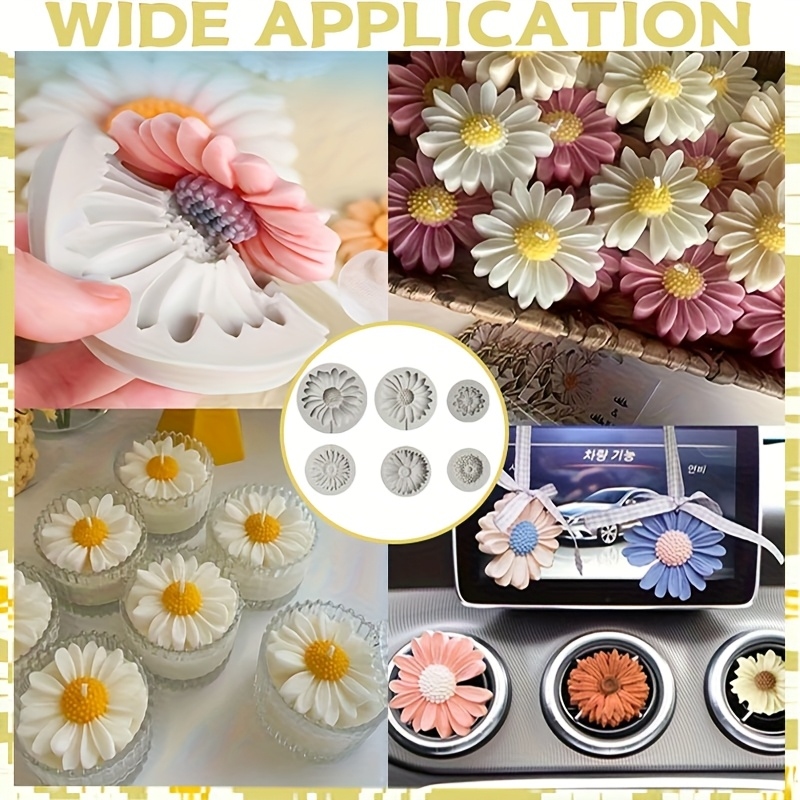 6 Pieces，Sunflower Daisy Silic - Candle Making Design 리뷰 및 가격