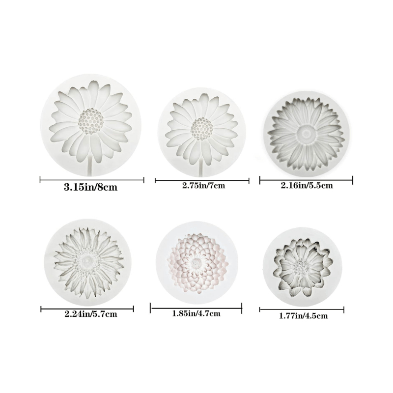 6 Pieces，Sunflower Daisy Silic - Candle Making Design 리뷰 및 가격