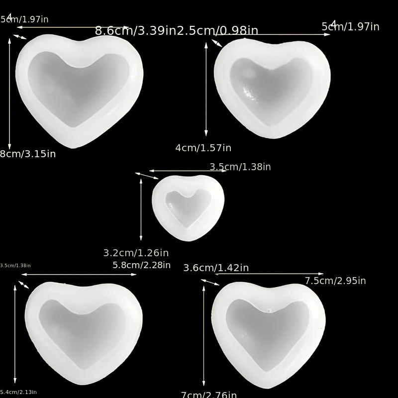 5pcs Heart-Shaped Gypsum Candl - Candle Making Design 리뷰 및 가격