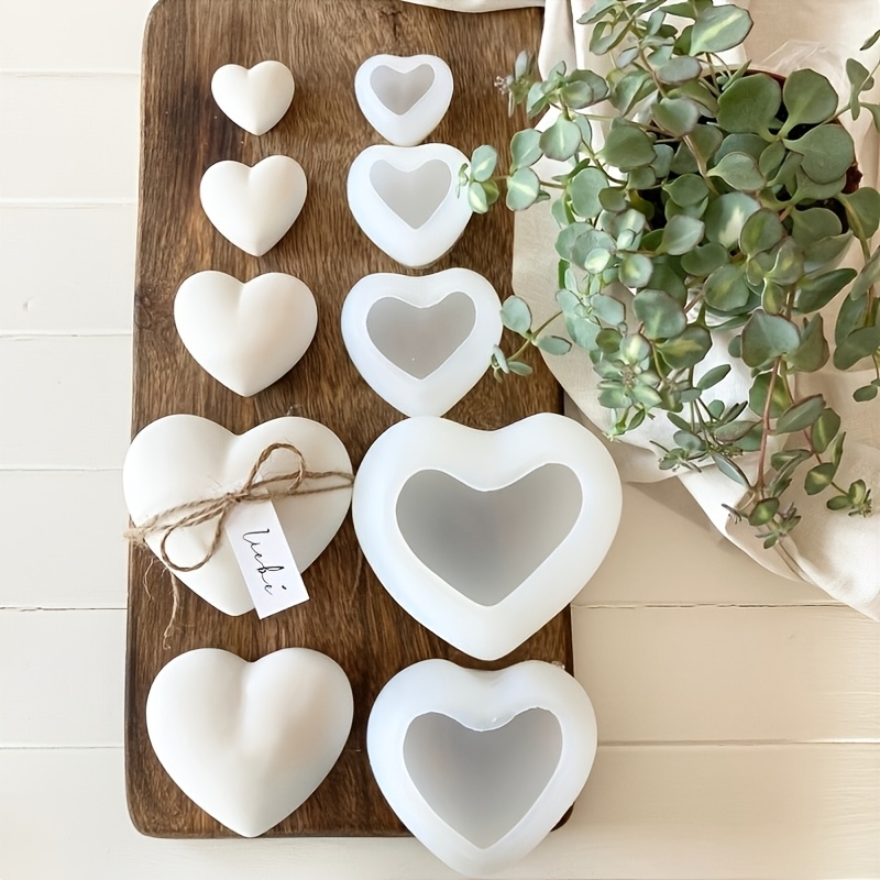5pcs Heart-Shaped Gypsum Candl - Candle Making Design 리뷰 및 가격
