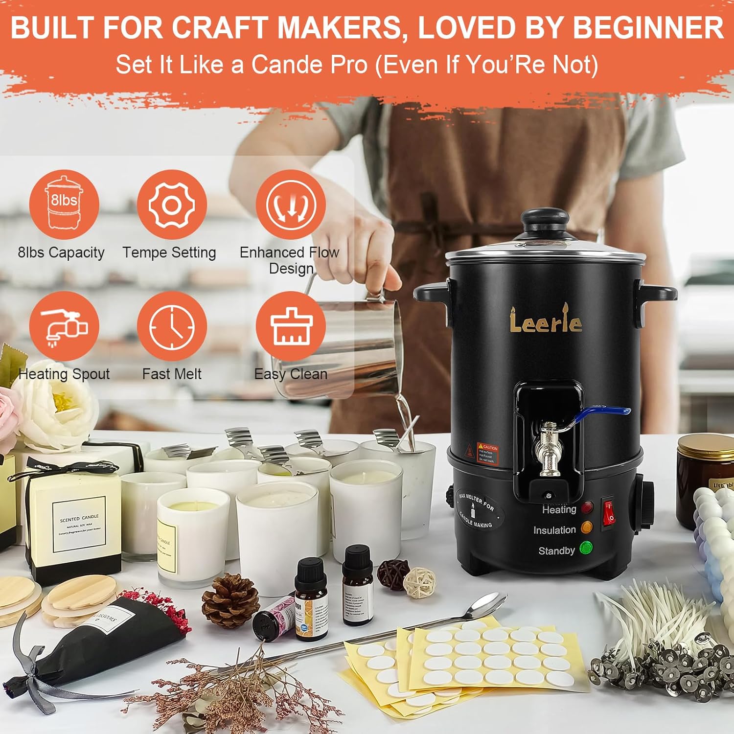 8Lbs Electric Wax Melter for C - Candle Making Kit 리뷰 및 가격