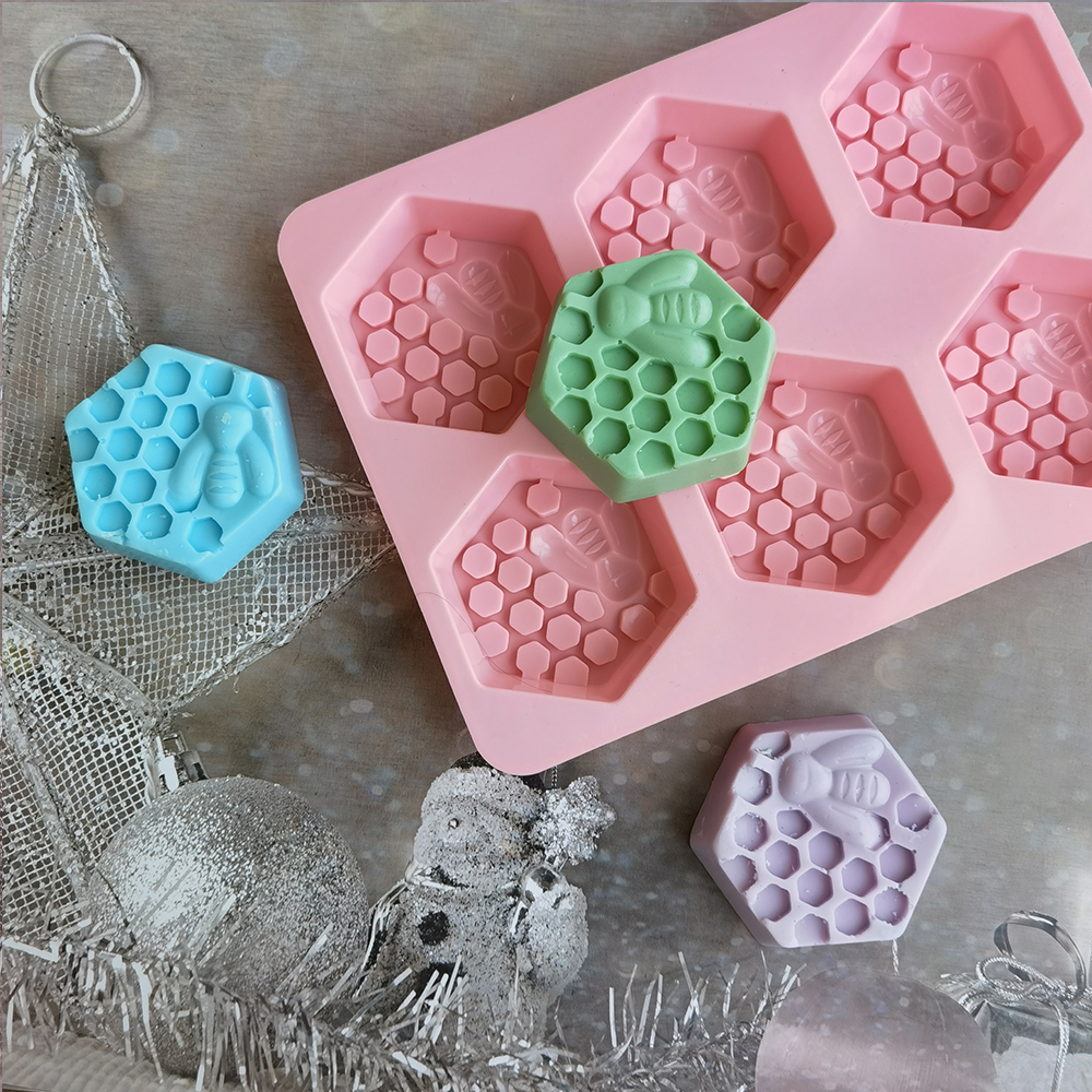 Silicone Hexagonal Bee Soap Mo - Candle Making Reno 리뷰 및 가격