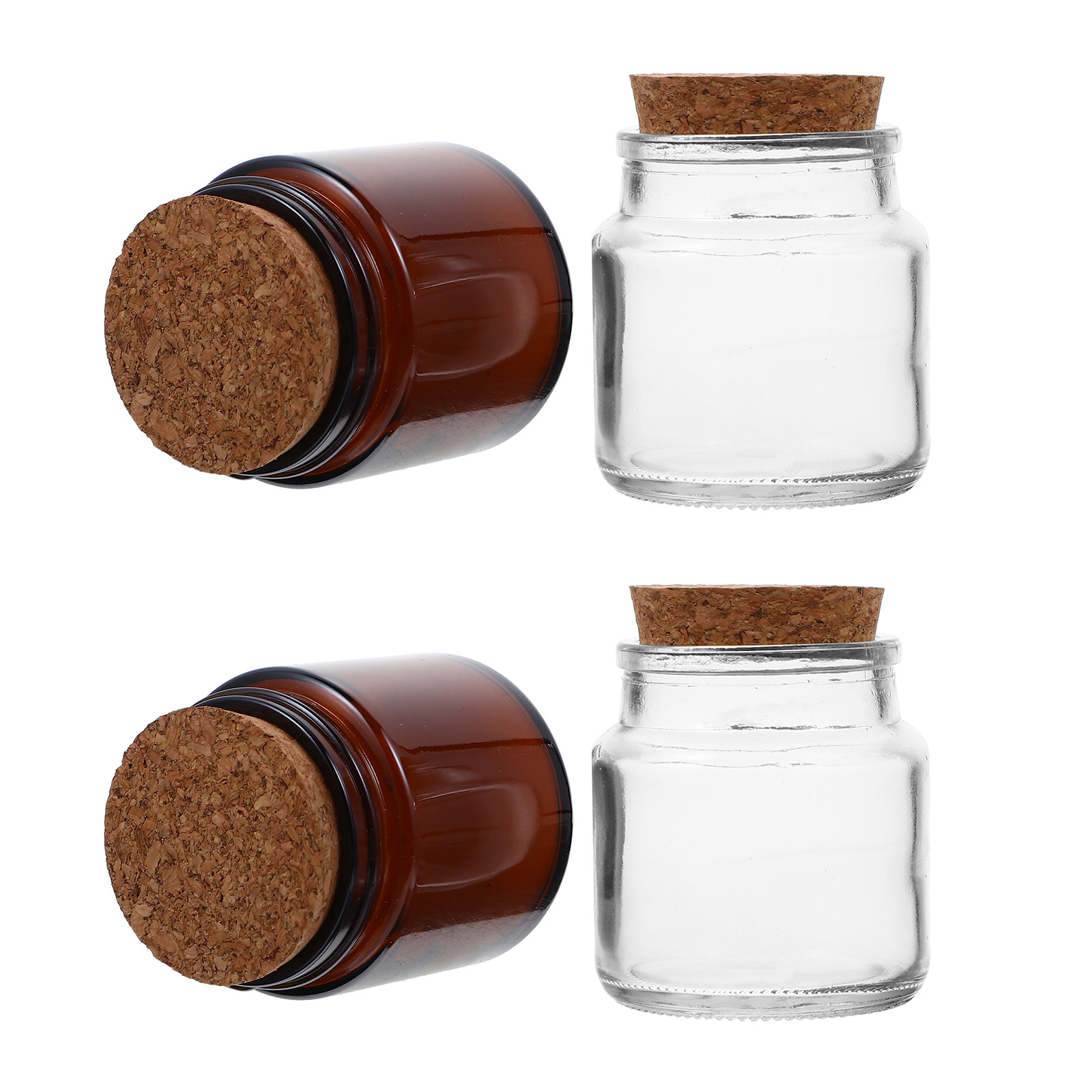 4Pcs Jars with Wooden Lids Gla - Candle Making Glass 리뷰 및 가격