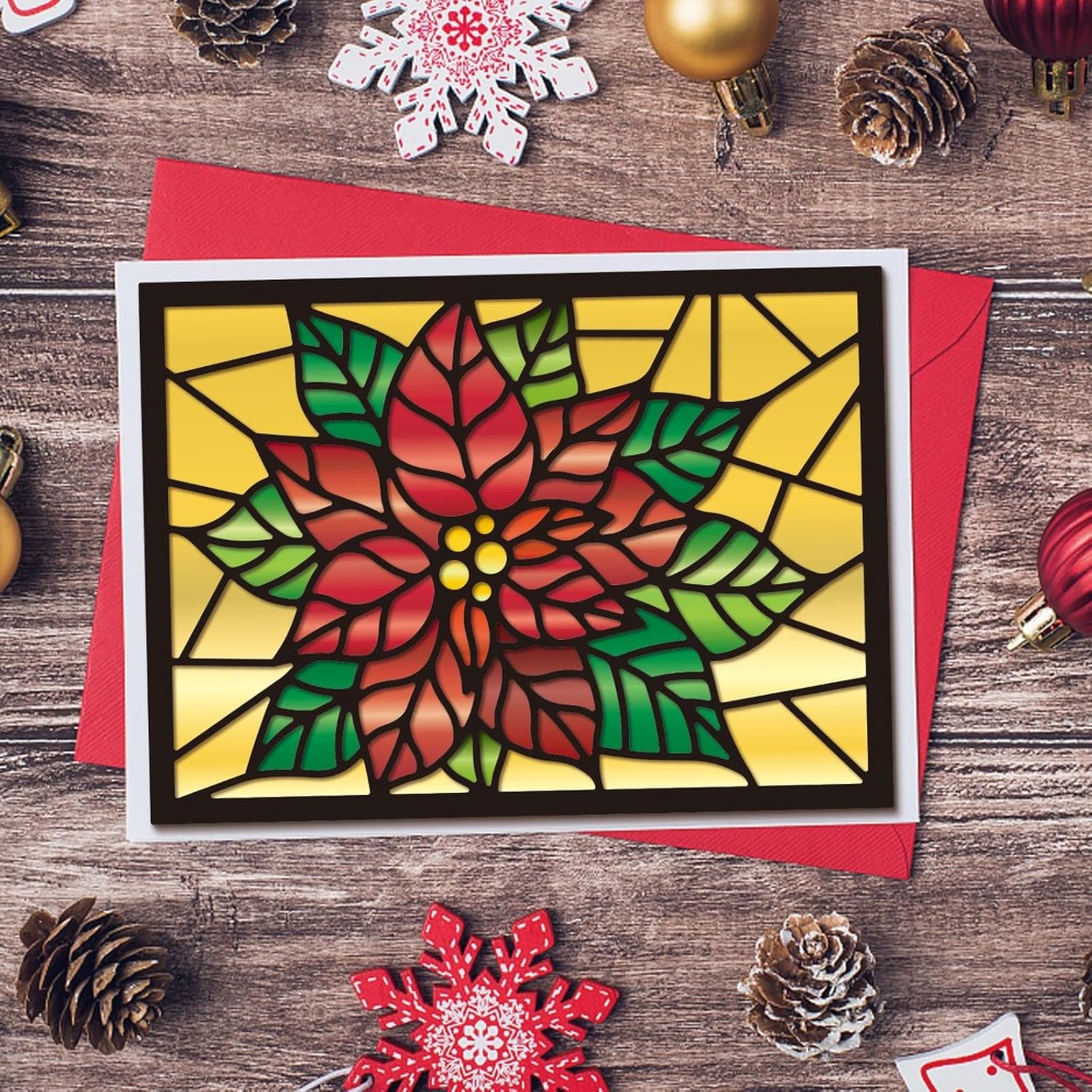 Glass Poinsettia Frame Cutting - Candle Making Glass 리뷰 및 가격