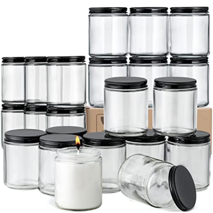 Pack, 8 OZ Thick Glass Jars wi - Candle Making Glass 리뷰 및 가격