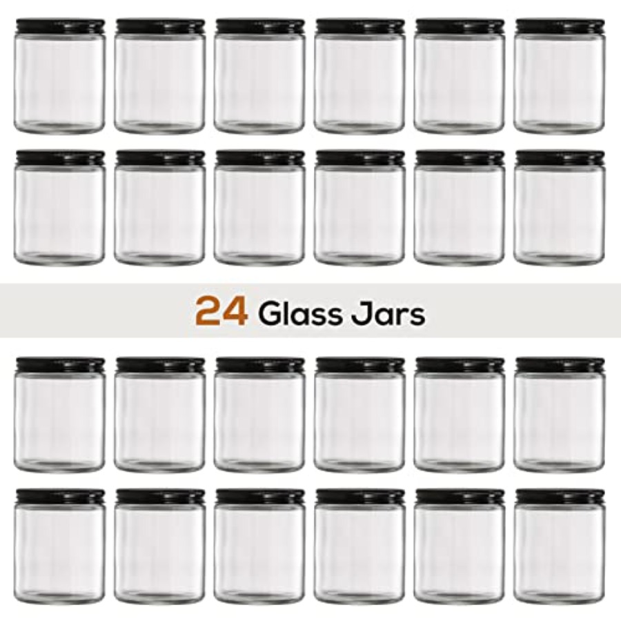 Pack, 8 OZ Thick Glass Jars wi - Candle Making Glass 리뷰 및 가격
