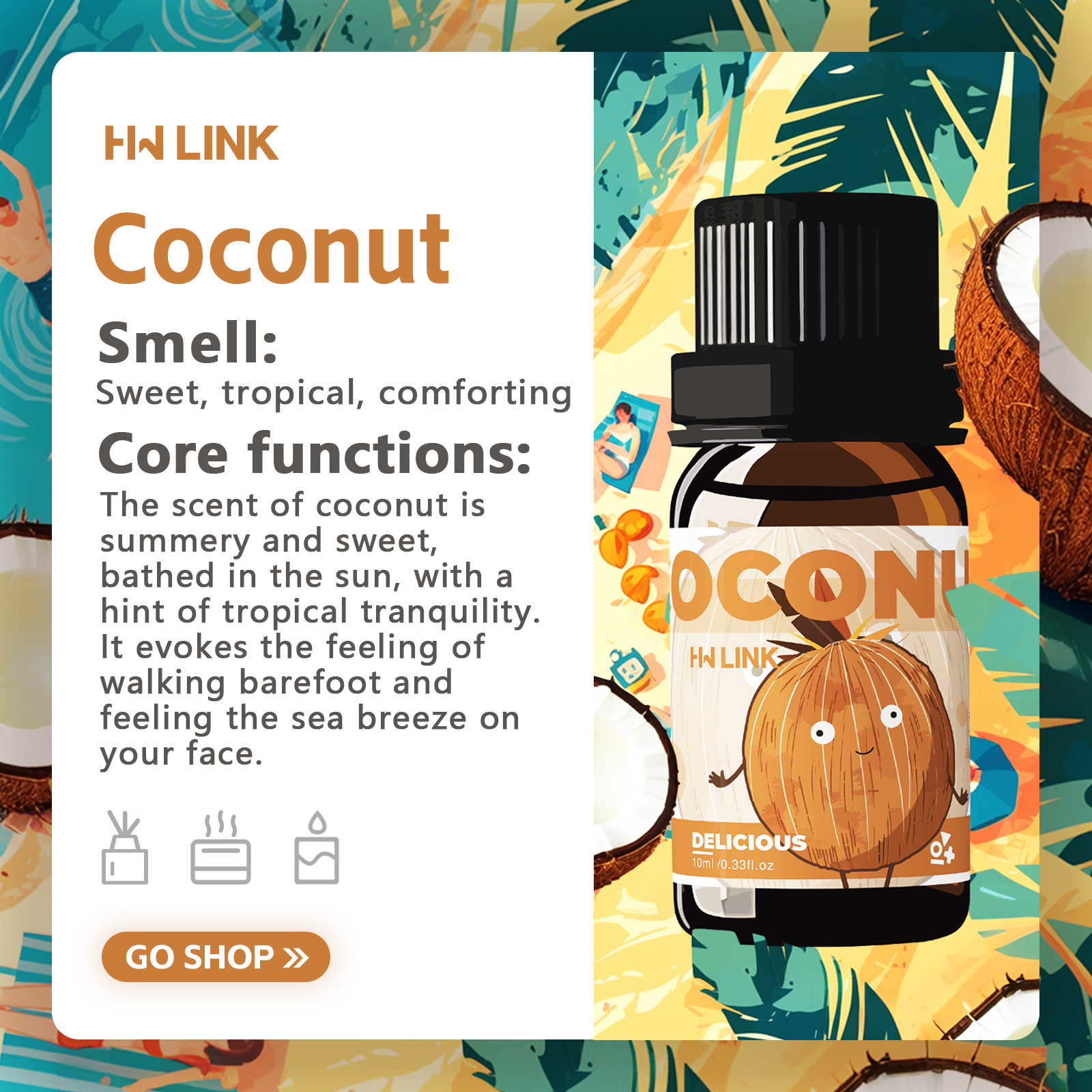 10ml Coconut Essential Oils No - Candle Making Oils 리뷰 및 가격