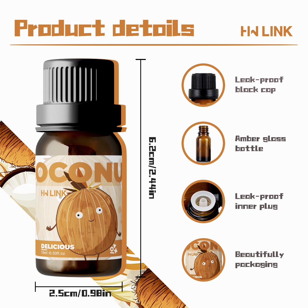10ml Coconut Essential Oils No - Candle Making Oils 리뷰 및 가격