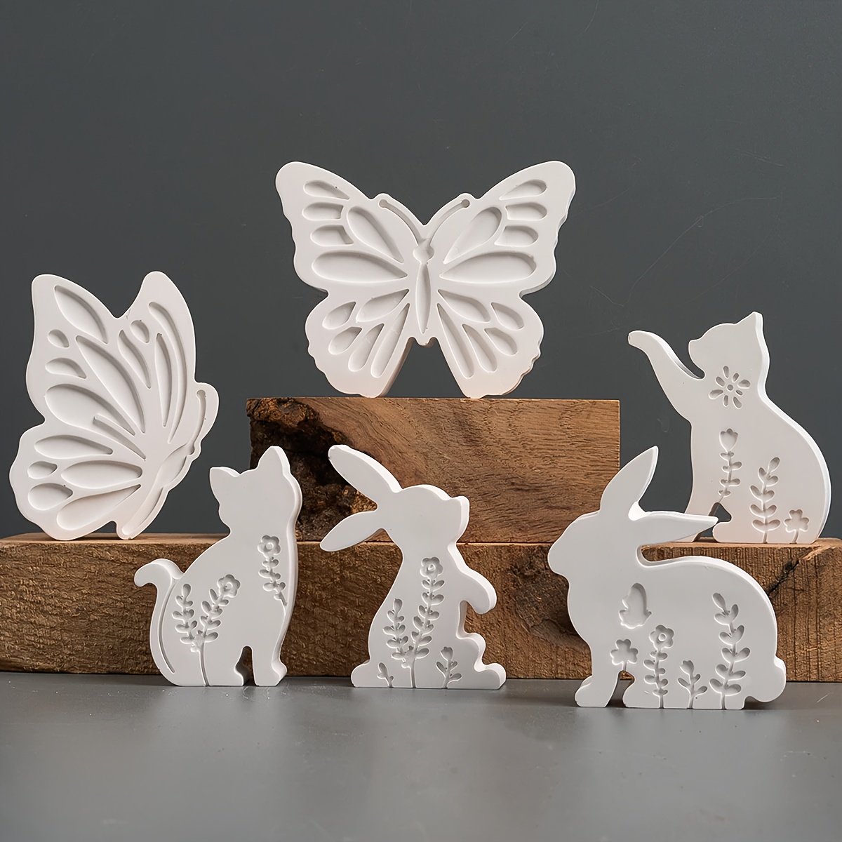 6pcs - 3D Rabbit and Kitten Si - Candle Making Moulds 리뷰 및 가격