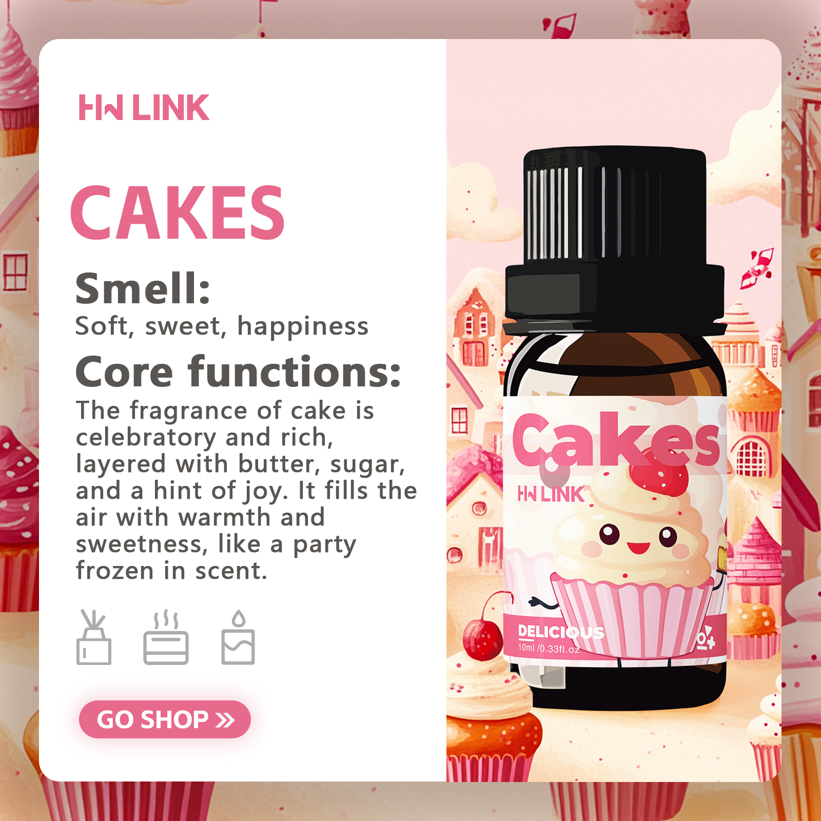 10ml Cakes Essential Oils Perf - Candle Making Oils 리뷰 및 가격