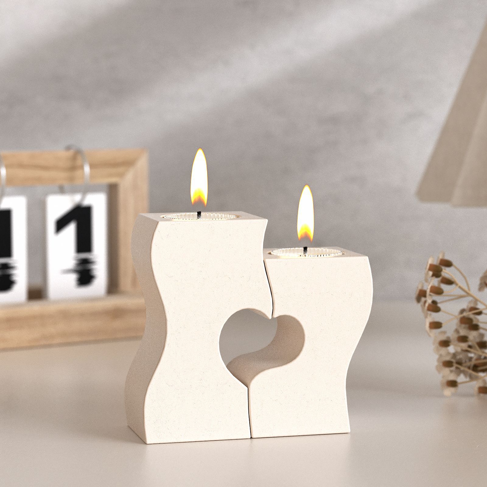 S Heart Candlestick Silicone M - Candle Making Moulds 리뷰 및 가격