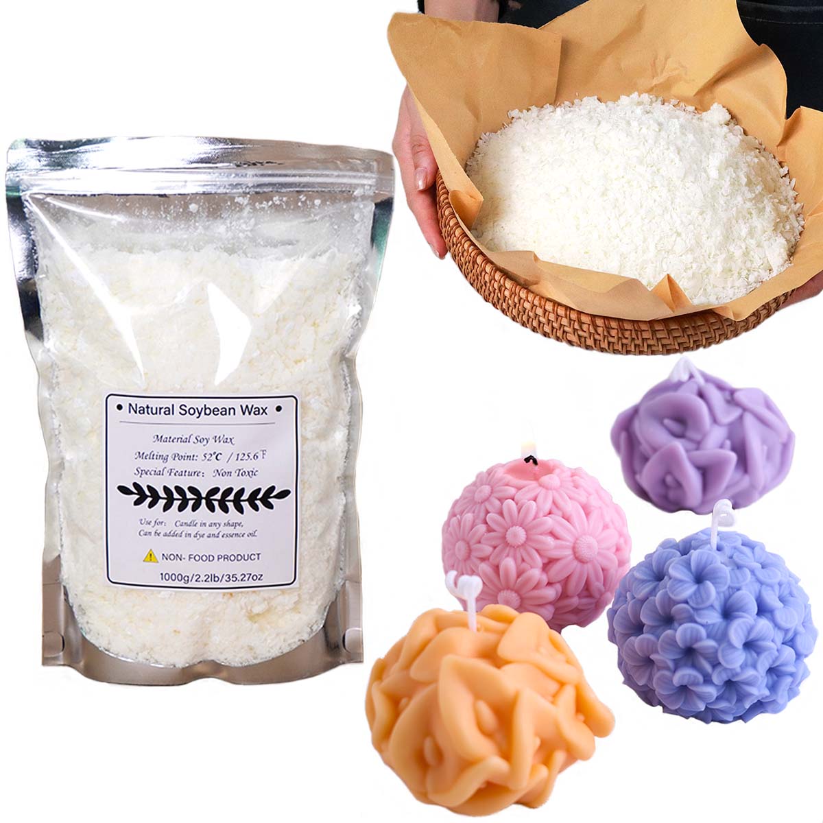 100/250/500/1000g Natural Soy  - Candle Making Kit 리뷰 및 가격