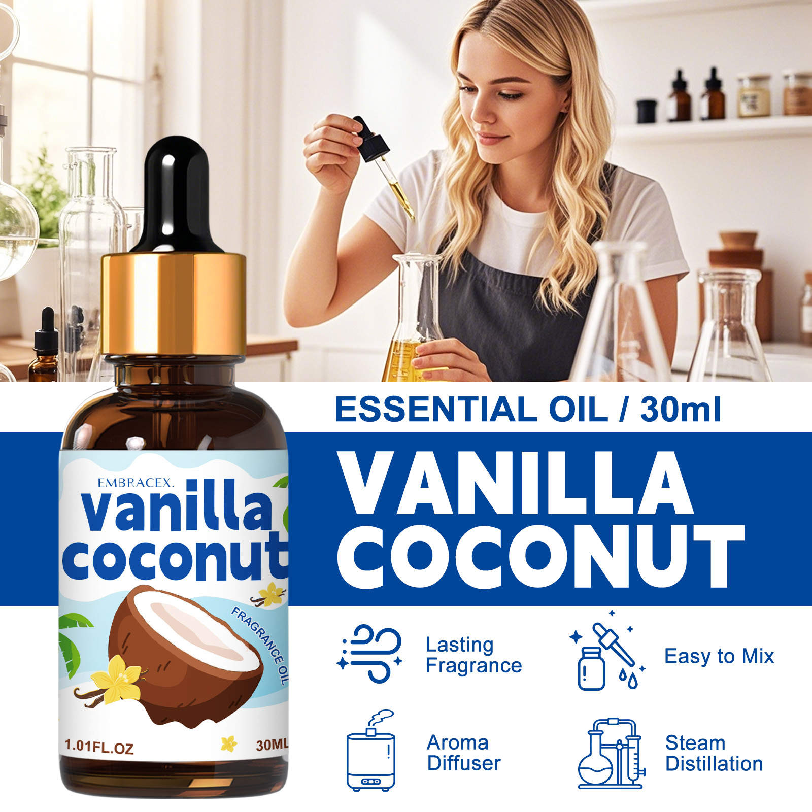 30ml Vanilla Coconut Essential - Candle Making Oils 리뷰 및 가격