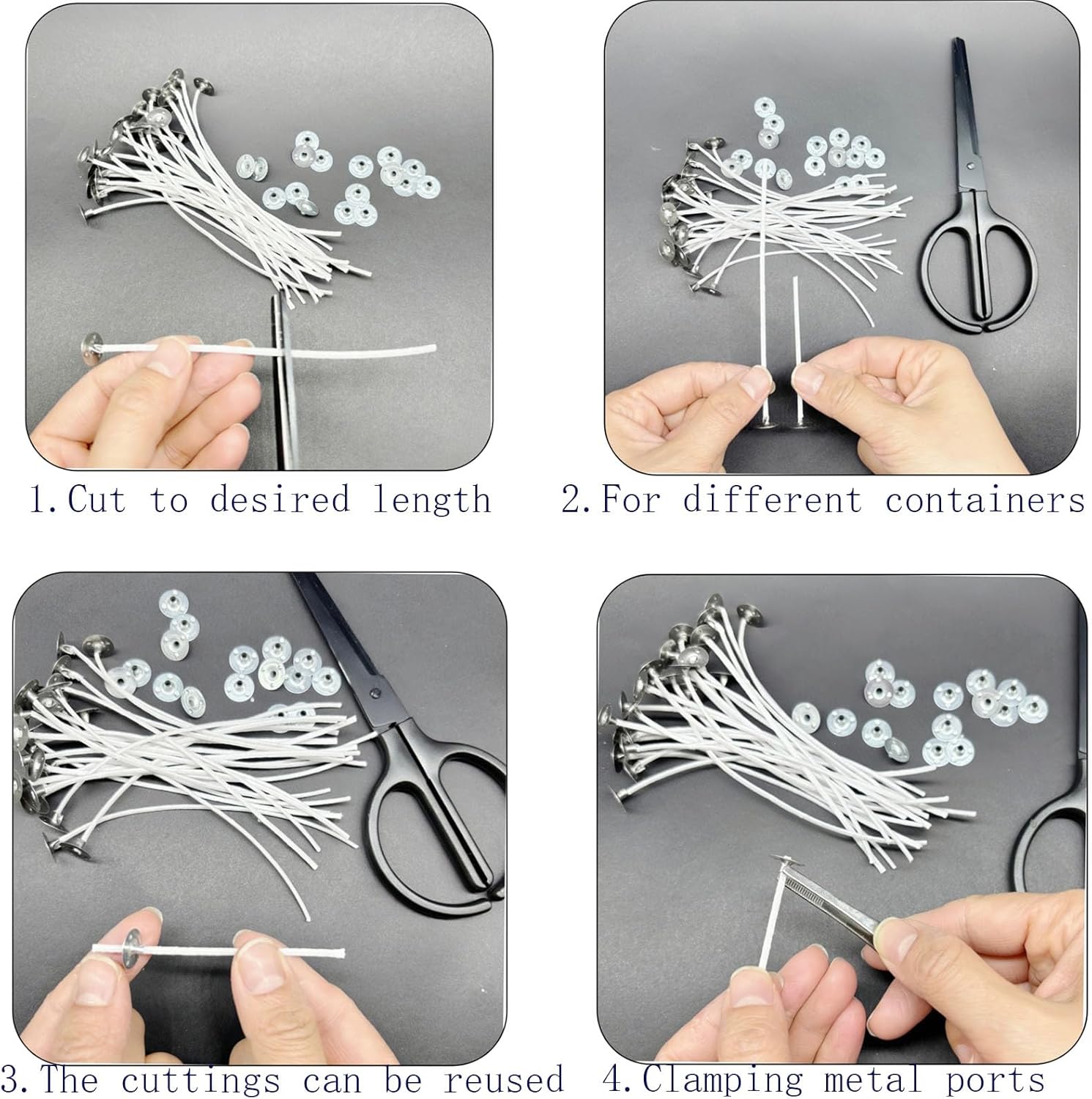 100pcs Candle Wicks Kit with S - Candle Making Glass 리뷰 및 가격