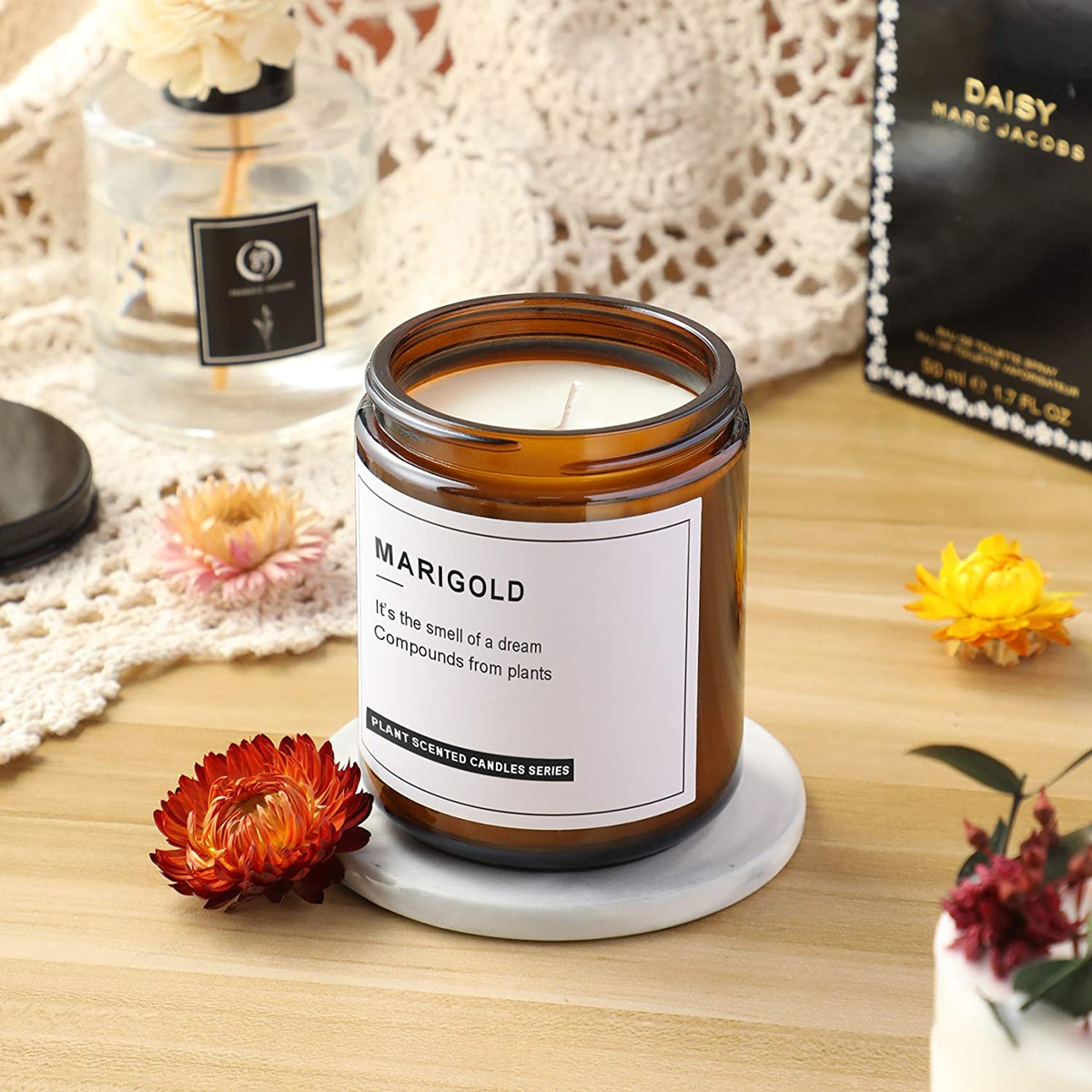 Empty Candle Jars, 8oz Amber G - Candle Making Glass 리뷰 및 가격