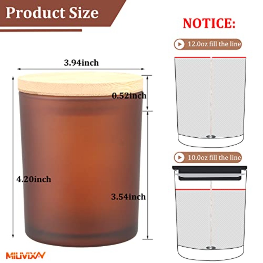 12 Pack 12 OZ Glass Candle Jar - Candle Making Glass 리뷰 및 가격