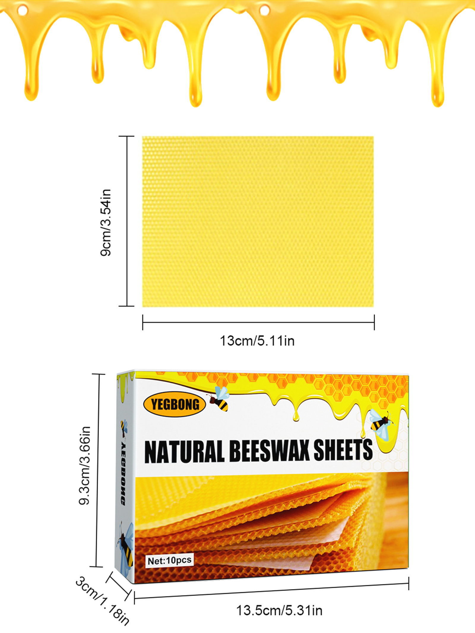 10Pcs Natural Honeycomb Bee Wa - Candle Making Reno 리뷰 및 가격