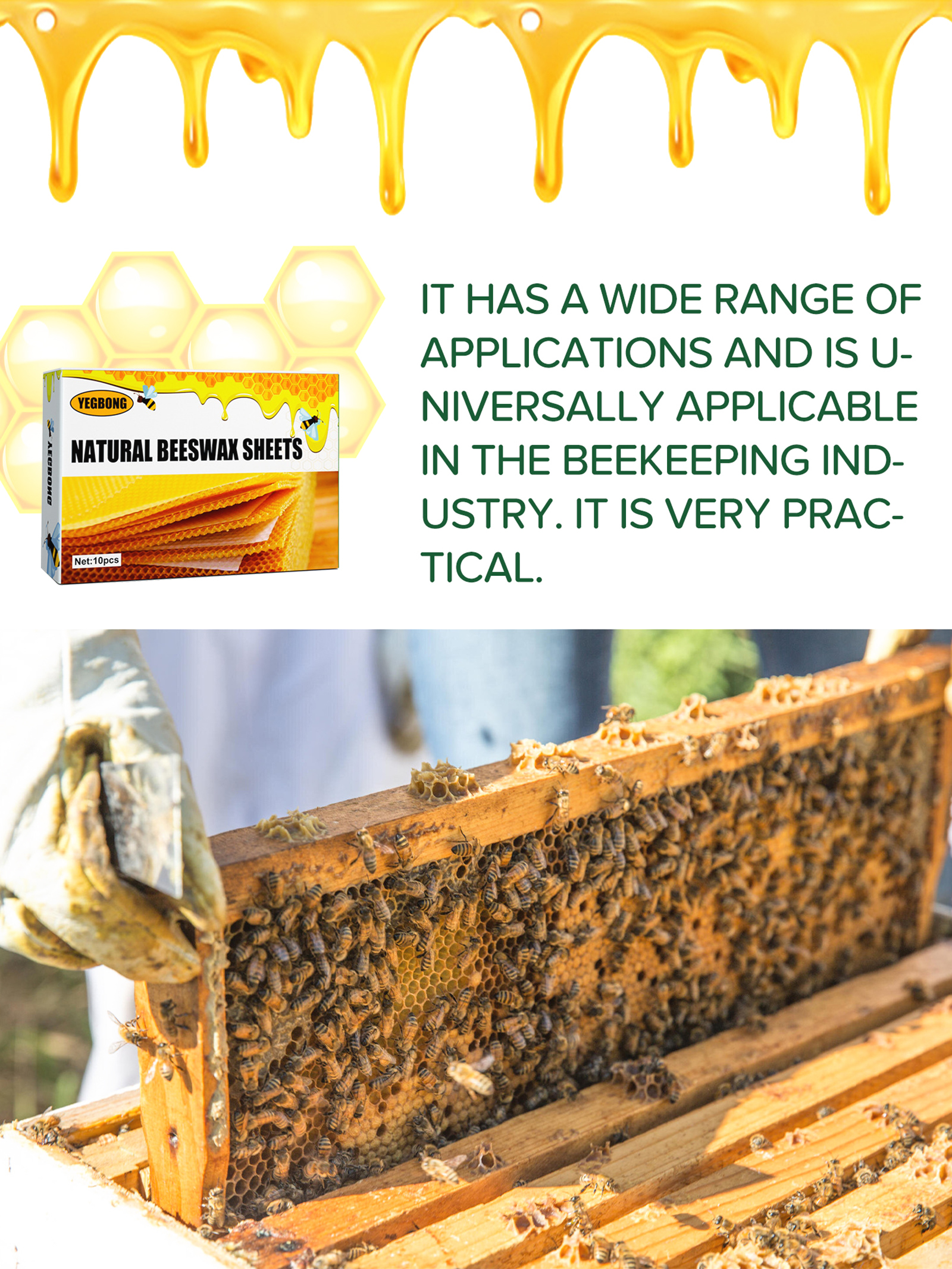 10Pcs Natural Honeycomb Bee Wa - Candle Making Reno 리뷰 및 가격