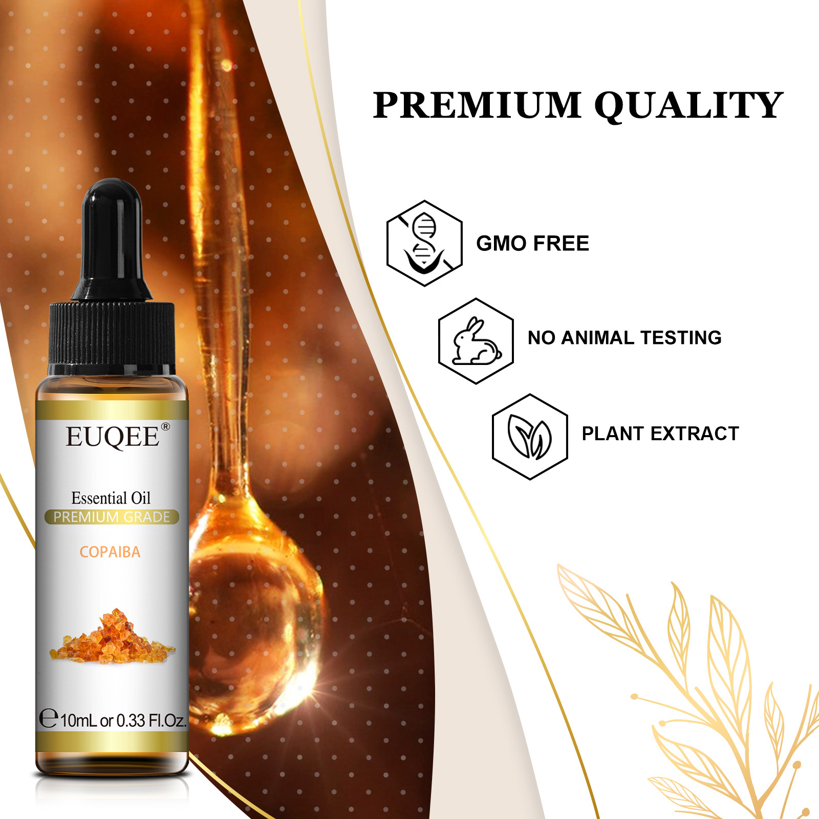 EUQEE 10mL Copaiba Essential O - Candle Making Glass 리뷰 및 가격