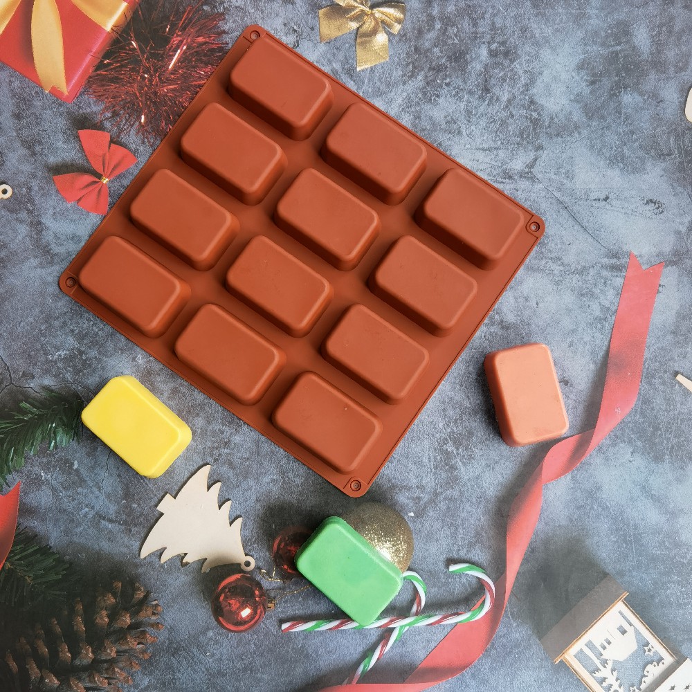 12 Cavity Square Silicone Soap - Candle Making Reno 리뷰 및 가격