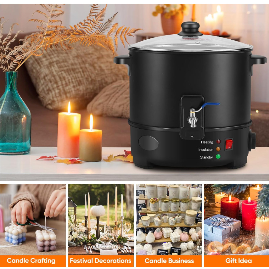 6L Small  Wax Melter Paraffin  - Candle Making Kit 리뷰 및 가격