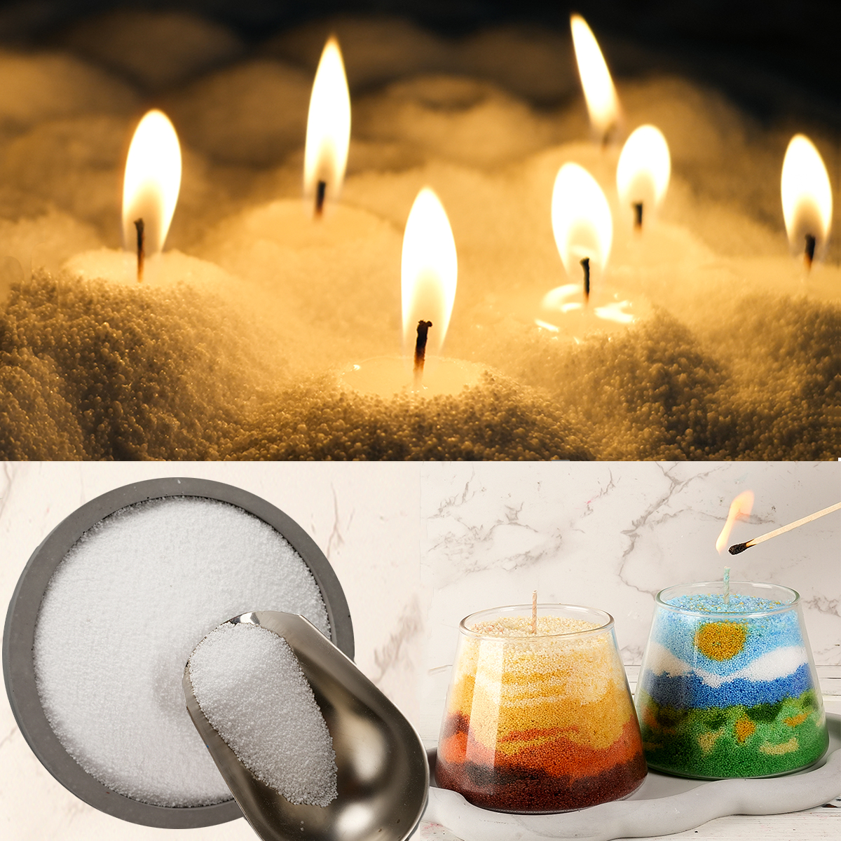 500g/1000g White Sand Wax Ice  - Candle Making Reno 리뷰 및 가격