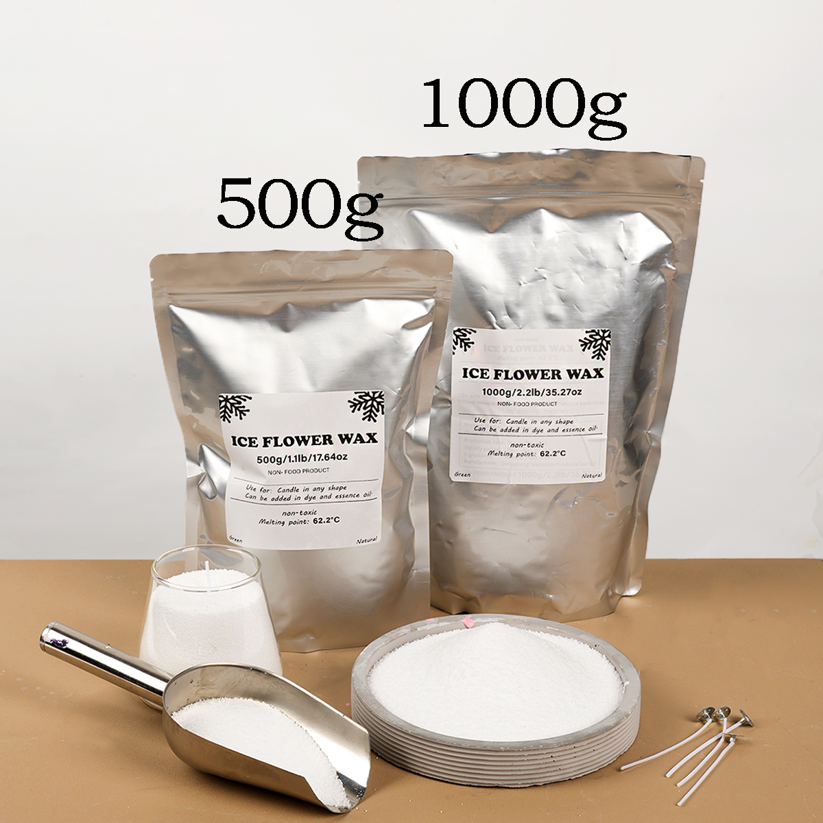 500g/1000g White Sand Wax Ice  - Candle Making Reno 리뷰 및 가격