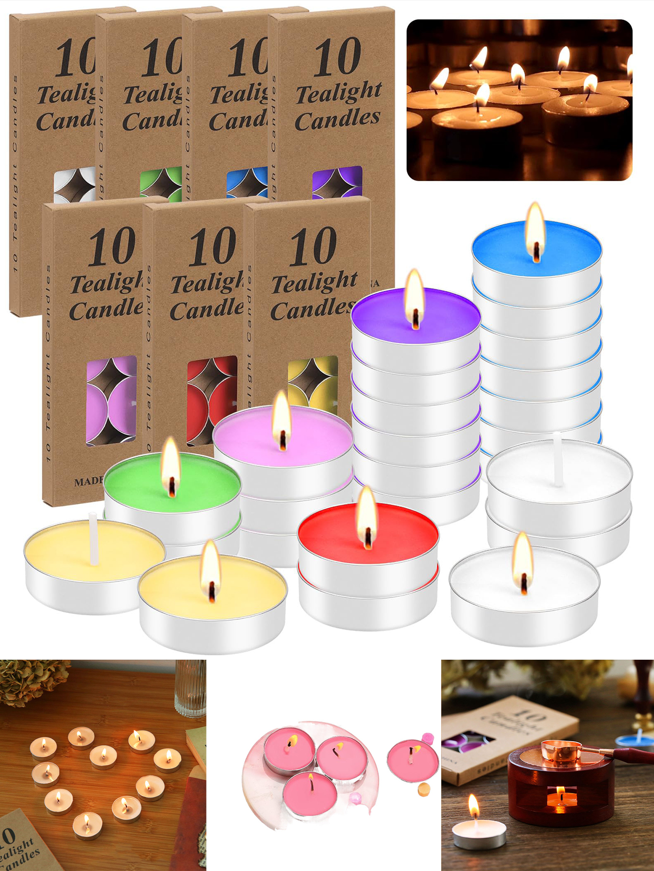 10 pieces of non-fire-varnish  - Uv Inhibitor Candle 리뷰 및 가격