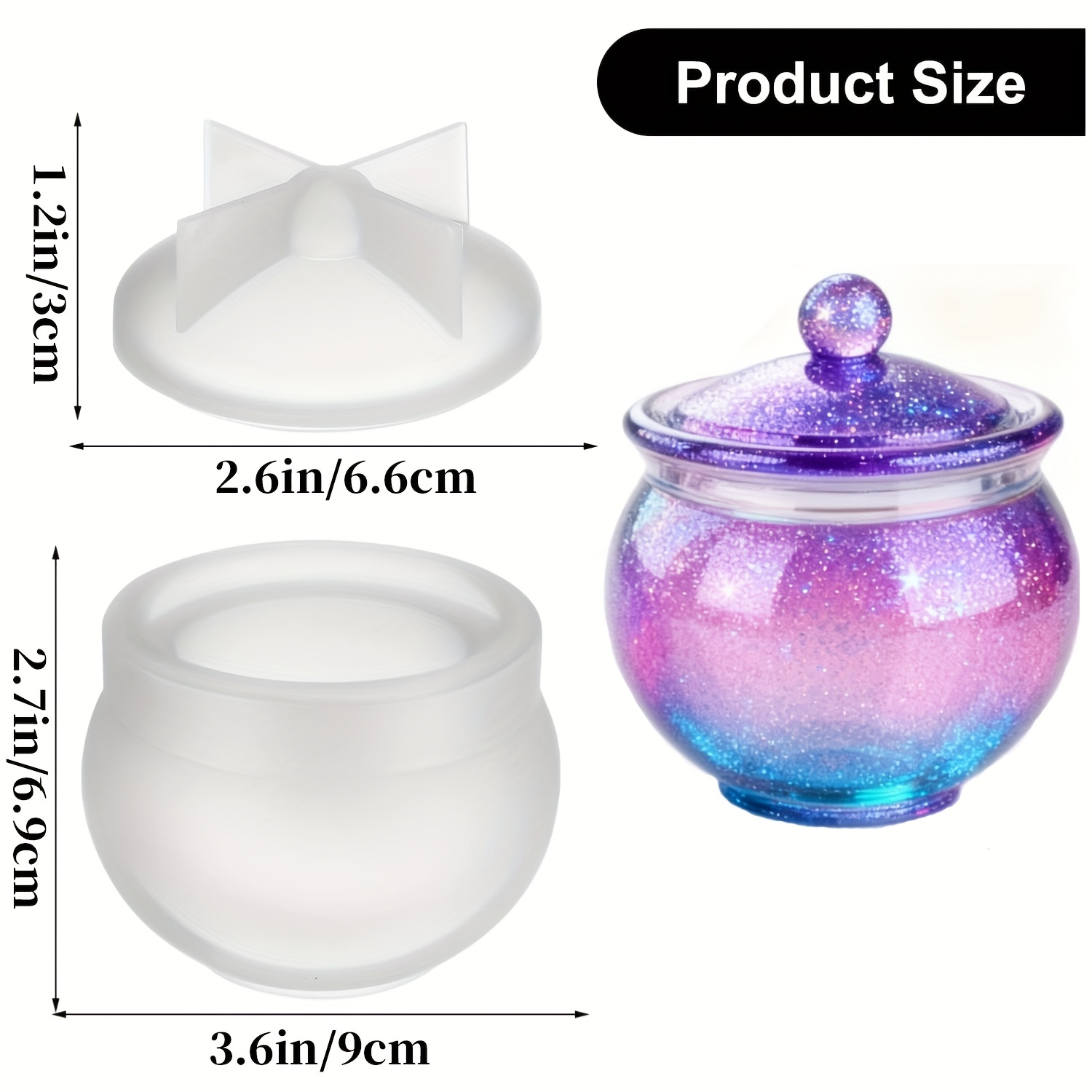 1 set of round resin can molds - Candle Making Design 리뷰 및 가격