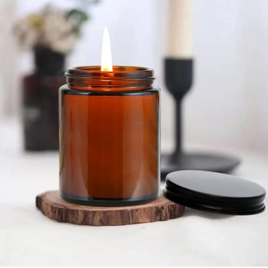 8oz Amber Candle Jars Set of 3 - Candle Making Glass 리뷰 및 가격